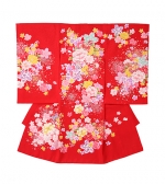 産着・おかけ 赤、まり、桜